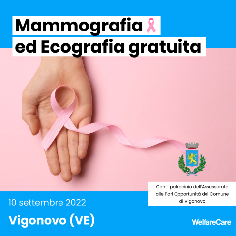 Mammografia ed ecografia gratuite a Vigonovo. Prenotazioni dal 2/9