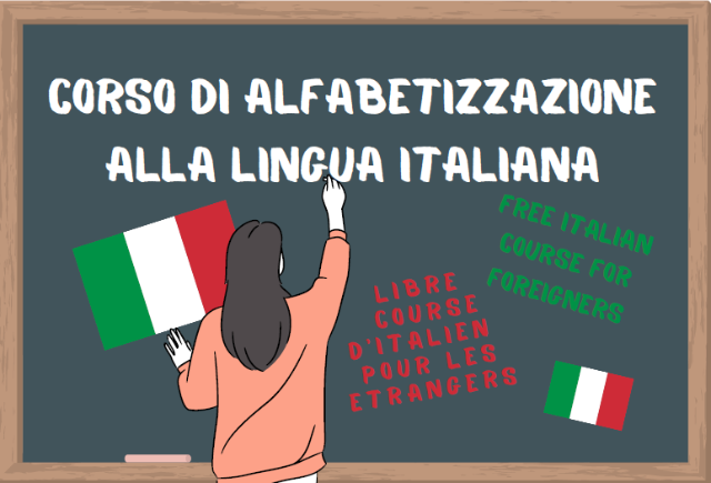 Corso gratuito di alfabetizzazione alla lingua italiana per cittadini stranieri