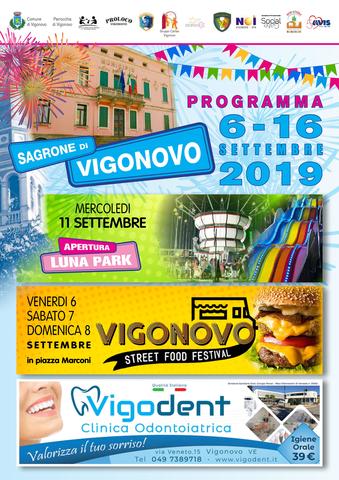Sagrone di Vigonovo - Programma 6 /16 settembre 2019