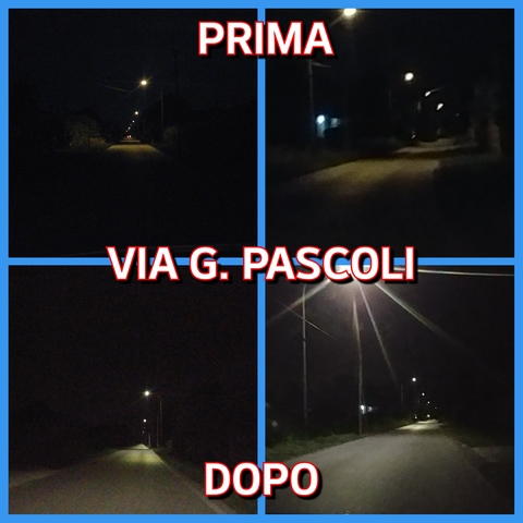 Illuminazione a LED in Via G. Pascoli