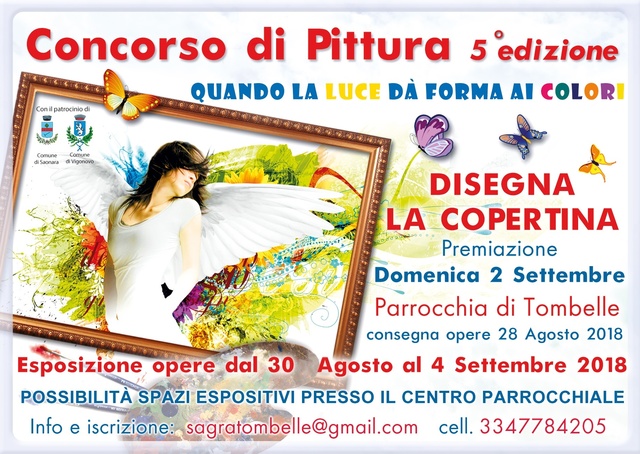 Concorso pittura - Disegna la Copertina - Quando la luce da forma ai colori - Tombelle 2018